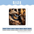 thumbnail image 2 of 12 Inch Wall Clock Battery Operated Square Clock Decorative for Office, Kitchen, Outdoor, Living Room，3D Leopard Animal Colorful, 2 of 4