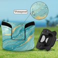 thumbnail image 6 of Haosy Teal Green Gold Marble Golf Mallet Putter Cover Strong Magnetic Leather Golf Club Headcover Closure, 6 of 7