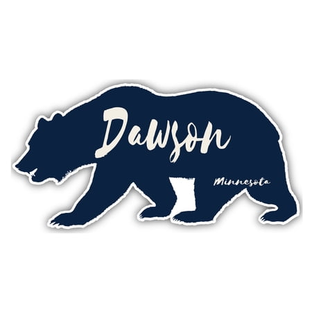 Dawson Minnesota Souvenir 4-Inch Vinyl Decal Sticker Bear Design
