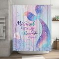 thumbnail image 7 of JOOCAR Mermaid Tail Fish Scale Shower Curtain for Bathroom Decor 72Wx72H Inch Colorful Ocean Theme Kids Girls Home Accessories, 7 of 7