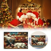 Christmas Advent Calendar Bear Countdown Set 2024 Festive Winter Decorations for Xmas Tree Mantel