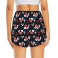 thumbnail image 4 of Goofa Rose Flowers Printed Women 2 in 1 Running Shorts,Quick Dry Athletic Workout Shorts,High Waisted Athletic Shorts with Liner Pockets-Small, 4 of 9
