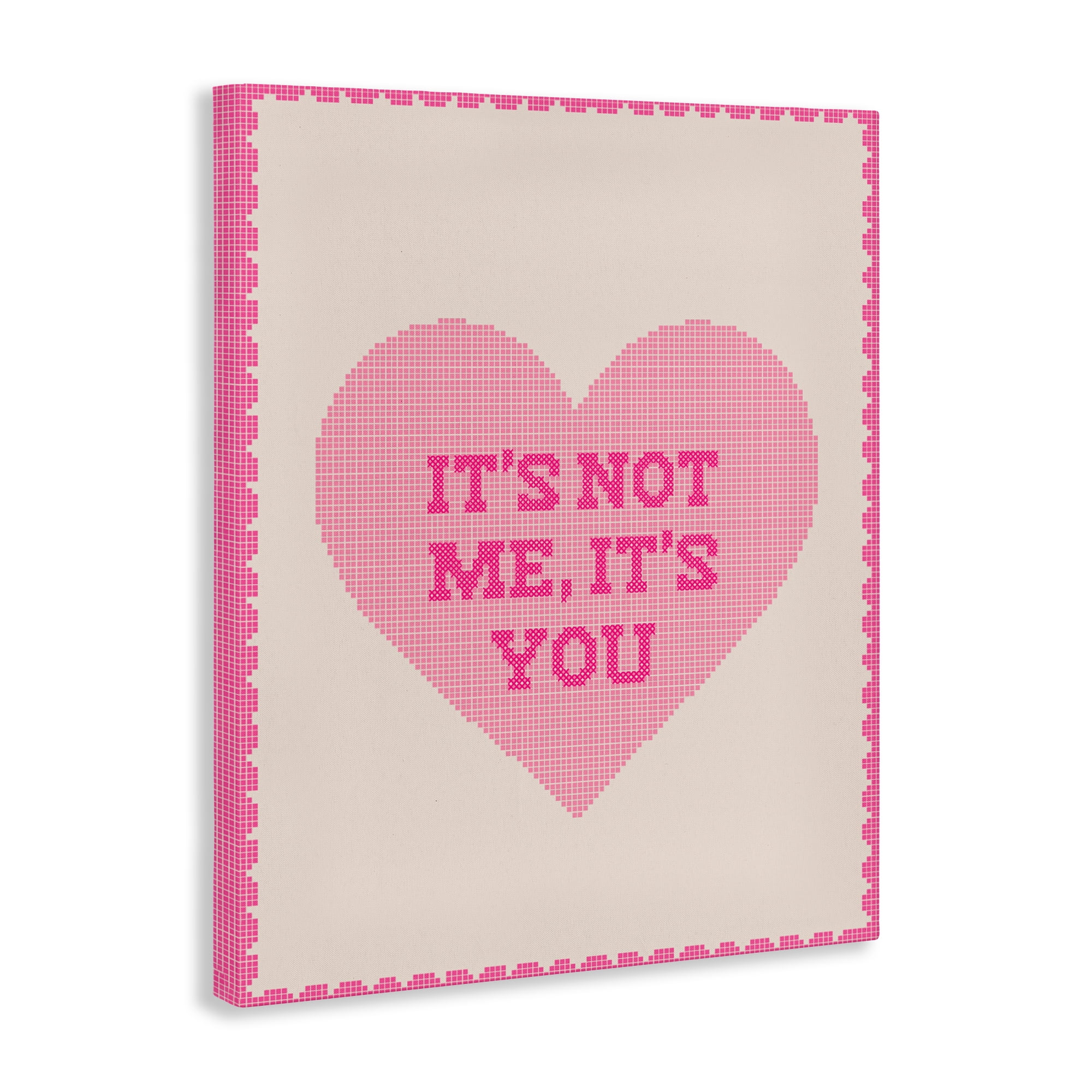 Stupell Industries Not Me It's You on Heart Canvas Wall Art, design by Lil' Rue