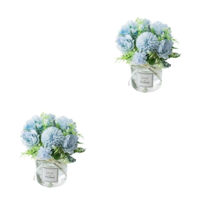 Bewildely Flores artificiales de hortensia de seda de bajo mantenimiento, 2 uds., para interior o exterior, fáciles de limpiar Type11 NO11