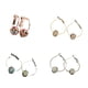 thumbnail image 3 of Pendientes de aro de cristal Sonducket con Cuentas doradas y blancas, 3 of 6