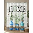 thumbnail image 4 of Retro Farmhouse Shower Curtain, Eucalyptus Leaves Home Sweet Home Bathroom Decor Curtains Set with Hooks, Green Ivory Waterproof Fabric Home Accessories， 72 X 84 Inch Extra Long, 4 of 6