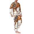 thumbnail image 2 of Fotbe Cowboy Riding Horse Pijama de Hombre con Estampado de Manga Larga, Conjunto de 2 Piezas, Ropa de Dormir Suave y Cómoda con Bolsillos-Large, 2 of 7