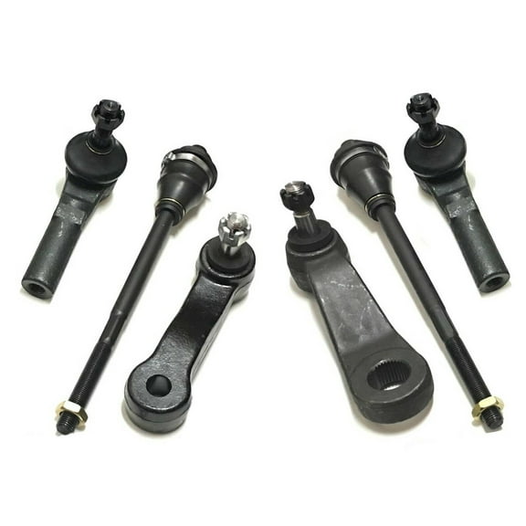 6 Pc Steering Kit Inner & Outer Tie Rod Ends Idler & Pitman Arms Fits select: 2001-2007 CHEVROLET SILVERADO, 1999-2007 GMC NEW SIERRA