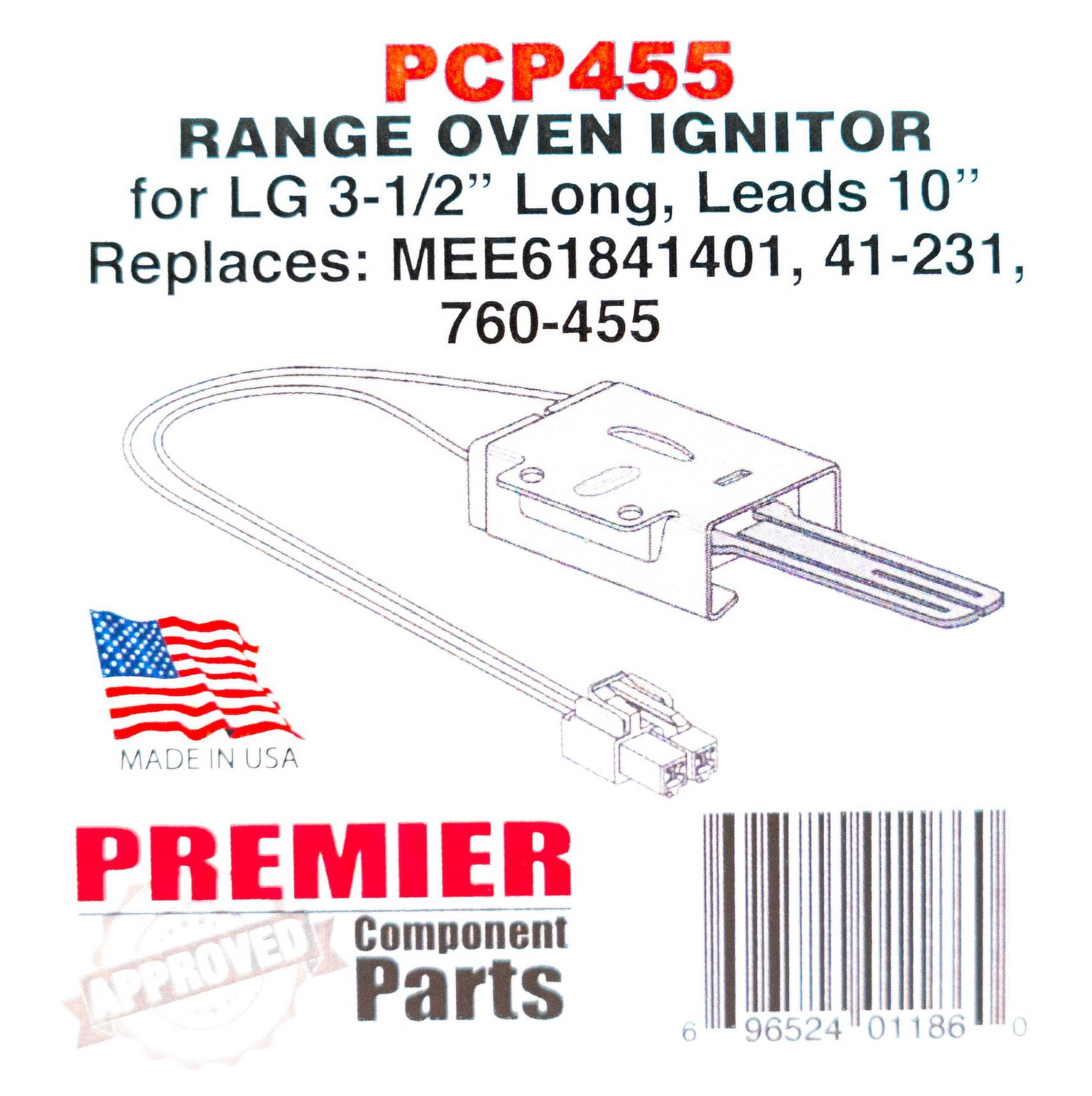 Premier Range Oven Stove Igniter for LG MEE61841401 Made in USA!