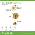 thumbnail image 7 of Symmons S3592BBBZ15TRM Dia Hydromersion Tub And Shower Trim Package - Bronze, 7 of 7