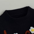 thumbnail image 4 of Okbabeha Toddler Baby Girl Chunky Sweater Romper Onesie Knit Big/Lil Sis Embroidered Sweatshirt Sister Matching Outfit, 4 of 7