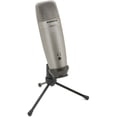 thumbnail image 3 of Samson C01U Pro USB Studio Condenser Microphone + On Stage MS7701B Euro Boom Microphone Stand+ 15A Pop Filter on 15-Inch Gooseneck, 3 of 6