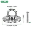 thumbnail image 3 of Soportes de columpio Uxcell, correas de columpio de acero inoxidable con tornillos de montaje para yoga aéreo/sacos de arena [Plata], 3 of 6