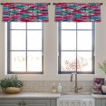 thumbnail image 3 of LALILO Kitchen Curtain Valance Mexican Repeat Art Aztec Rod Pocket Window Curtain 52"x 18" Set of 2, 3 of 5