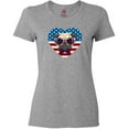 thumbnail image 3 of Inktastic Pug Dog Patriotic US Flag Heart Women's T-Shirt, 3 of 5