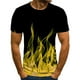thumbnail image 1 of ICHUANYI Clearance Men Short Sleeve Flame Printing Round Neck Pullover T Shirt Blouse(Yellow, XXXXL) Ichuanyi Ichuanyi, 1 of 2