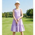 thumbnail image 4 of Aideaone Girls Dresses Athletic Sleeveless Kids Summer Sundress with Criss Cross Rainbow Straps Sporty Dress for Girls 6-10 Years, 4 of 6