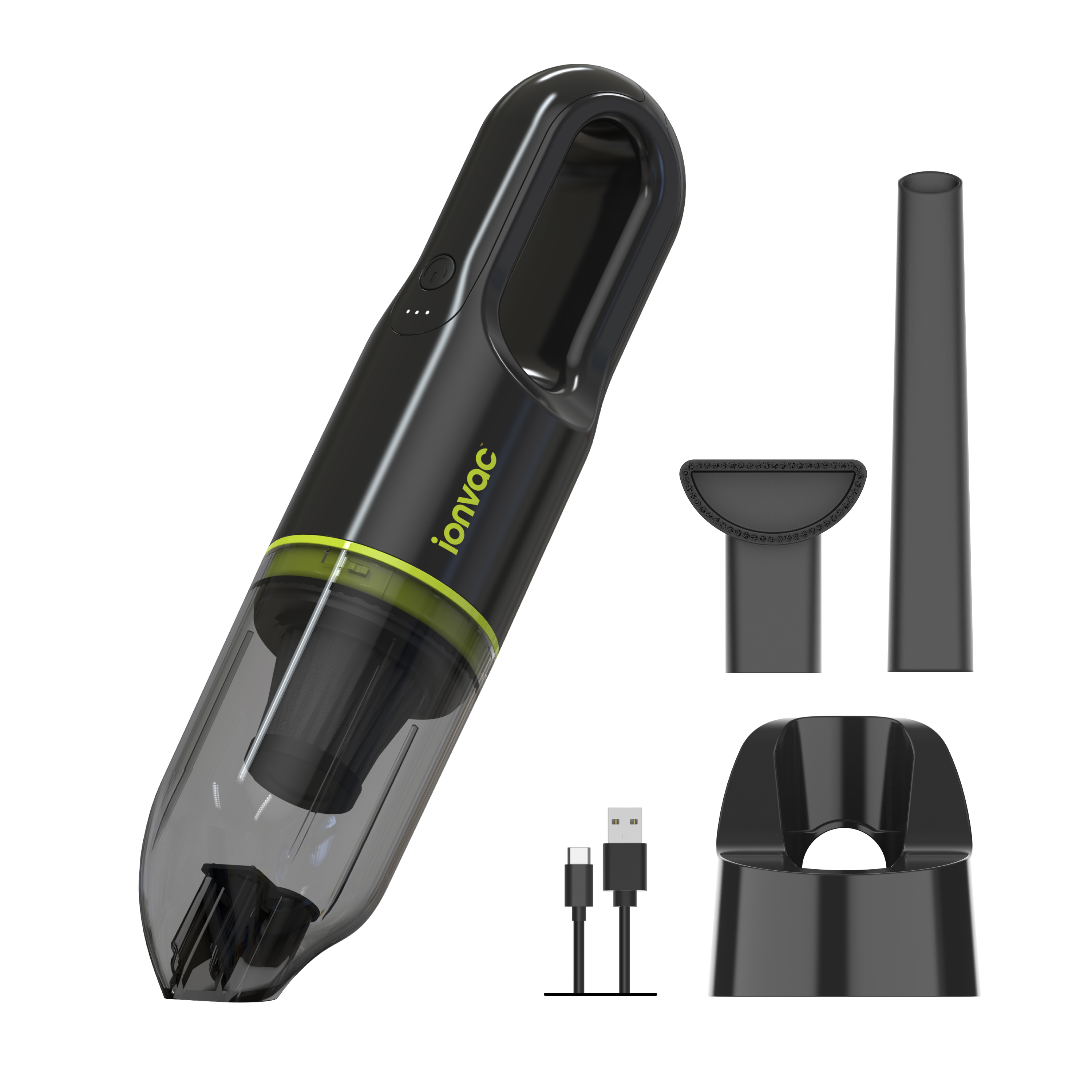 IonVac Handheld Cordless Vacuum, Green, with USB Charging photo 1