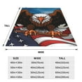 thumbnail image 3 of Balery Cartoon Bald Eagle USA Manta de Felpa Suave y Acogedora – Cobija de Franela Aterciopelada para Cama, Lavable y Cálida para Sofá, Mascotas, Transpirable-80"x60", 3 of 7