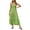 Green, variant on Summer Dresses for Women Smocked Square Neck Spaghetti Strap Comfy Flowy Dresses A Line Ruffle Casual Sundresses Saffron L