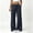 Dark Gray women wide leg pants with pockets a1, variant on Usloyux Women's Wide Leg Trousers with Pockets Flowy Drawstring Long Pants for Summer Beach Casual Party Work, Dark Gray L