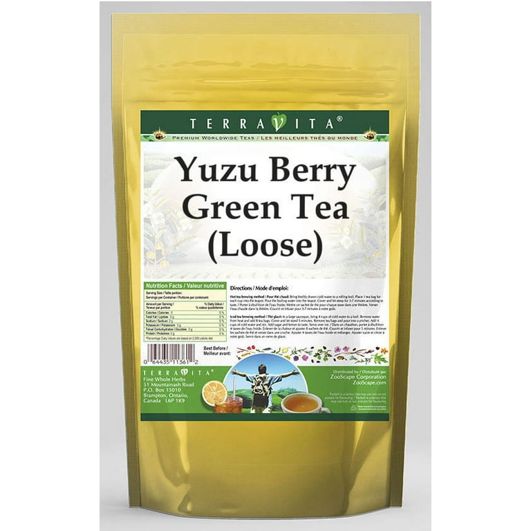 TerraVita Yuzu Berry Green Tea Yuzu Berry Loose Leaf Green Tea 4 oz 3 Pack Zin 531144