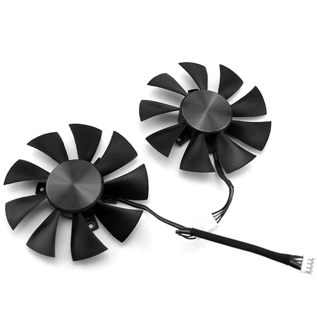 Seitruly 1 par de ventiladores de enfriamiento de tarjeta de video DC12V 0.35AMP con reemplazo de 4 pines para ZOTAC 6GB Juegos de teclado y mouse para computadora No.01