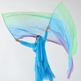 thumbnail image 5 of Baisdan Dance Rectangle Flag Worship Flag Church Praise Dance Accessories 1 Pair 11#GREEN-BLUE-PURPLE, 5 of 7