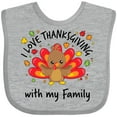 thumbnail image 3 of Inktastic I Love Thanksgiving with My Family-happy Turkey Boys or Girls Baby Bib, 3 of 4