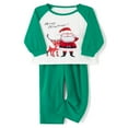 thumbnail image 1 of Pyjama de Noël Familial Manches Longues Imprimé Santa Deer Ensemble Hauts Raglan Pantalons, 1 of 6