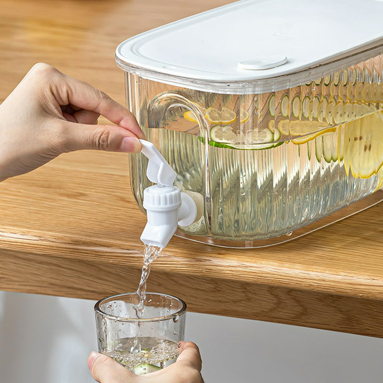 4L Ice Cold Tea Beverage Dispenser With Leak Proof Spigot Clear