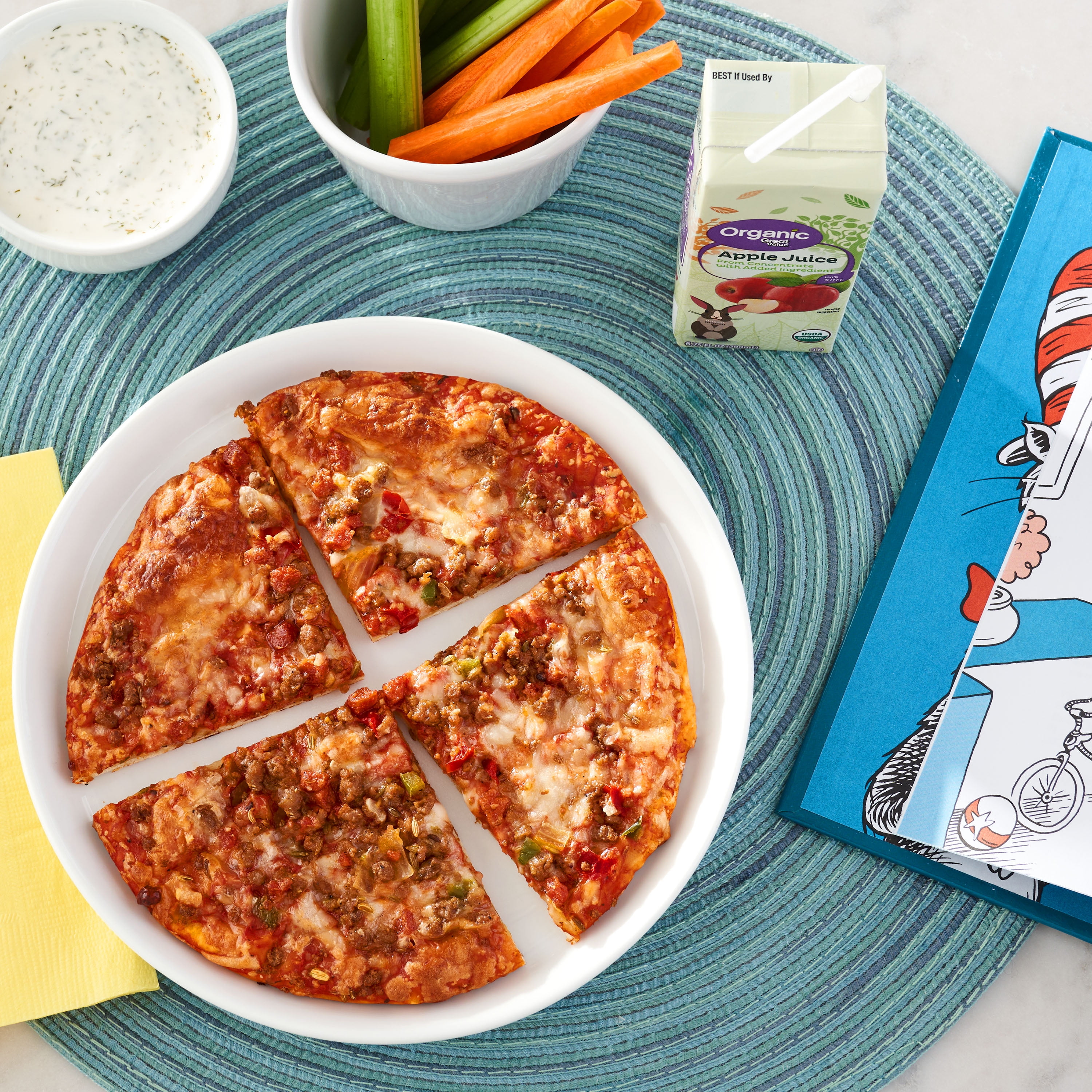 Great Value Microwavable Supreme Pizza, 7.2 oz (Frozen)