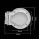 thumbnail image 2 of Toilet Lid Single Seat Antibacterial Mute Toilet Seat Round Replacement Soft Close Toilet Seat for Bathroom Toilets White, 2 of 5