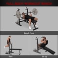 thumbnail image 3 of Soozier Adjustable Foldable Weight Bench with Barbell Rack & Dip Station - Home Gym Strength Training Bench, Black, 55" x 28.7" x 48", 3 of 7
