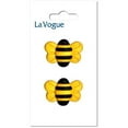 thumbnail image 1 of La Vogue Shank Button — Bee, 31 mm (Metallic Motif), 1 of 2
