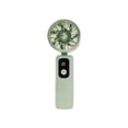 thumbnail image 2 of Mini Handheld Fan USB Rechargeable, Portable Personal Cooling Fan 5 Speed Digital Display, for Travel Office Home, Green, 2 of 6