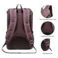 thumbnail image 6 of KAUKKO School Travel backpack for university flexible with laptop for 15",22L(Canvas Coffee), 6 of 7
