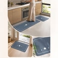 thumbnail image 6 of Diatomaceous Earth Absorbent Mat, 2 Pack Water and Oil Absorbing Quick Dry Non Slip Kitchen Bathroom Entryway Rug, Multicolor, 16x24 and 16x47 Inch, 6 of 6