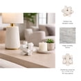 thumbnail image 5 of Marble Geometric Orb Sculpture for Home and Office Decor - Intersecting Accent for Bathroom, Living Room, Mantel, and Shelf - Stone Centerpiece Ornament for Coffee Table Decor - 4", White, 5 of 13