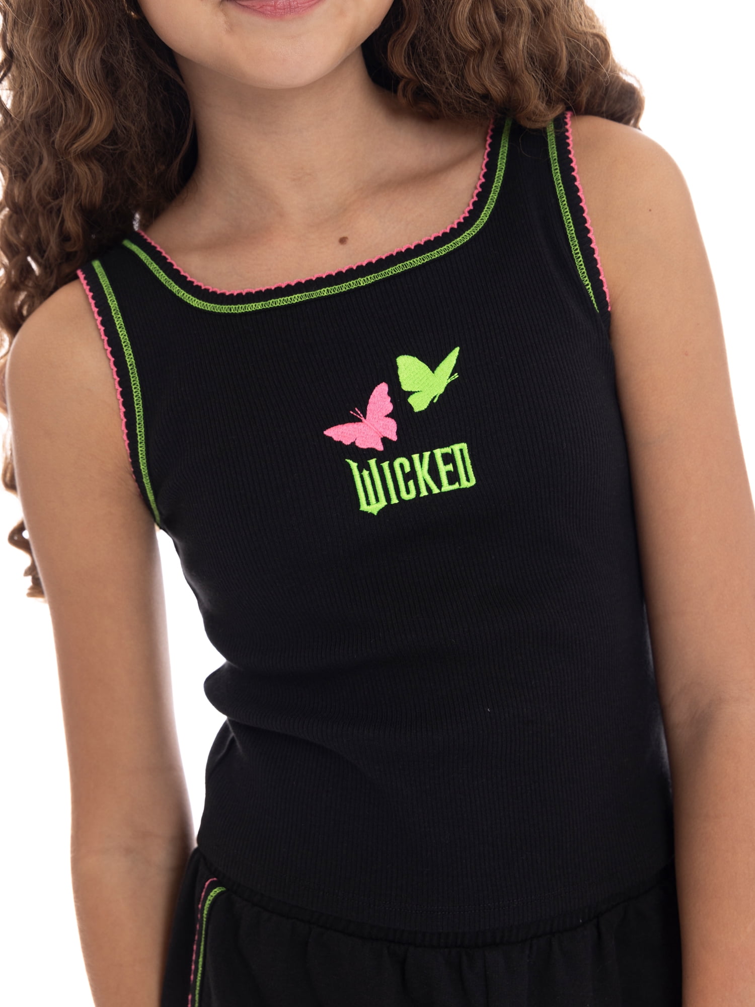 Wicked Girls Embroidered Tank Top and Shorts Set, 2-Piece, Sizes 4-16