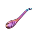 thumbnail image 1 of Cucharas ranuradas, cuchara de cocina , cucharas ranuradas pequeñas de mango corto duradero de acero inoxidable, cuchara perforada, Color Gloria Cuchara de esferificación, 1 of 9