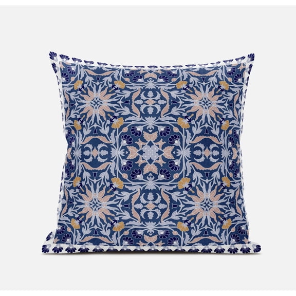 Jahan Paisley Suede Zippered Pillow with Insert in Muted Black Yellow 16 x 16