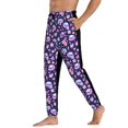 thumbnail image 3 of Kdxio crystal Skull flower cool Pattern Joggers,Sweatpants for Men with Pockets-X-Large, 3 of 5