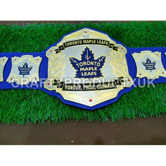 Toronto Maple Leafs Championship Replica Adult Size Replica Wrestling Belt with Custom S'Pats Side Plates