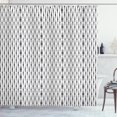 thumbnail image 1 of Ambesonne Abstract Shower Curtain, Monochrome Lines Dots, 69"Wx75"L, Black White, 1 of 2