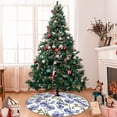 thumbnail image 7 of Yiaed Blue Flax Flowers Print Christmas Tree Skirt , Tree SkirtsTree Mat for Christmas Winter Holiday Indoor Decorations-48", 7 of 7