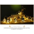 thumbnail image 4 of Luces navideñas, 2m 10-led Casa de madera Luces de hadas Decoración de la habitación Blanco cálido, Luz de batería (no incluida) Xemadio LKX-0440, 4 of 5