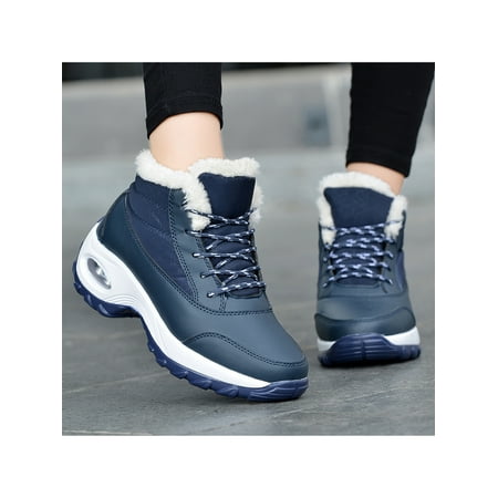 

SIMANLAN Womens Snow Boots Winter Shoes Slip On Ankle Booties Anti-Slip Water Resistant Fully Faux Fur Lined Outdoor Sneakers