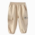 thumbnail image 4 of Gibobby Boys Pants Boys Athletic Pants Sweatpants Soft Jogger 3T 4T 5T 6T 7T Pants With Pockets Elastic Waist Drawstring For Kids School Sports Little Boys Winter Pants(11-12 Years,Khaki), 4 of 5