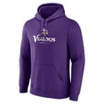 thumbnail image 2 of Men's Purple Minnesota Vikings Logo Team Lockup Fitted Pullover Hoodie, 2 of 3